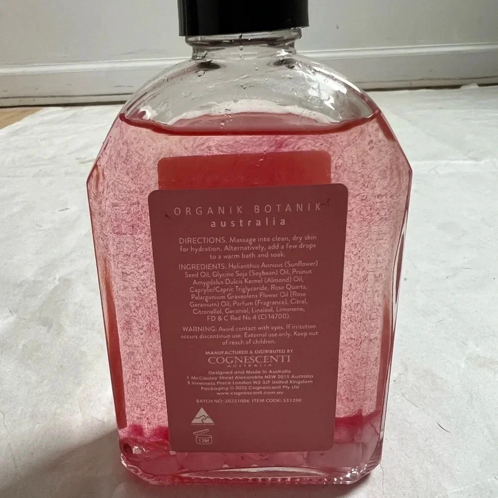 Organik Botanik Australia Rose Quartz Beauty Oil 8.45 fl oz 250ml New